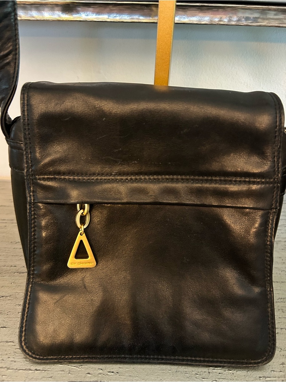 Sharif vintage Americana Black Leather Crossbody Bag EXCELLENT CONDITION - Picture 3 of 16